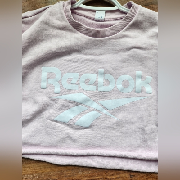 Reebok cropped pastel pink crewneck - Picture 3 of 5